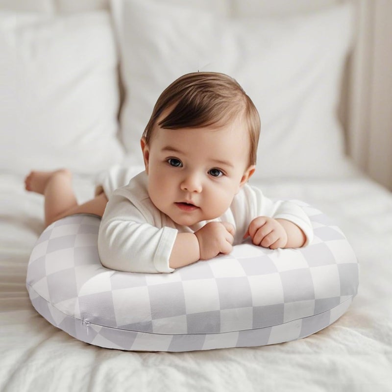 wirein Nursing Pillow Cover, Soft Stretchy Removable Slipcover for Breastfeeding Pillows,Comfortable Nursing Pillow Case for Infant Baby Boys Girls Newborn,Gray - Image 3